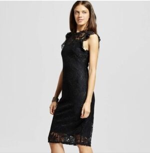 Black Lace High Neck Mossimo Cocktail Dress